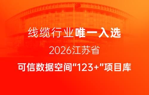 行业唯一｜远东电缆入选2026江苏省可信数据空间“123+”项目库